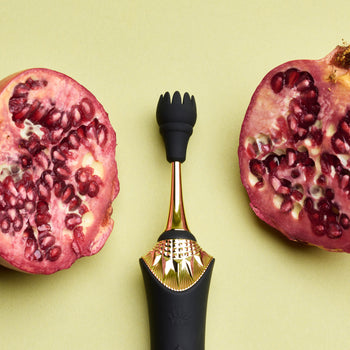 ZALO Bess2 luxury clitoral vibrator in black silicone with gold crown detail, premium sensual wellness by LemmeSensa